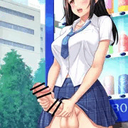 自販機前でふたなり露出オナニー