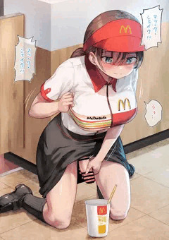 詫びマックシェイクをオーダーされたふたなりちゃん
