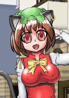 隣の紫さんが橙になっちゃった(うごイラ)