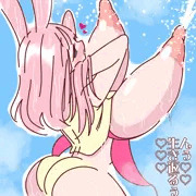 ロケットおっぱい解放シャワー兎娘ちゃん
