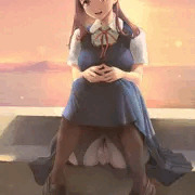 夕日に佇む少女💗