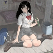 廃線バス停留所の女