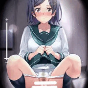 リク絵　（比企谷小町トイレ盗撮）