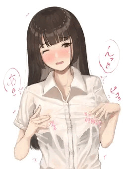 我慢できなくて服も脱がず乳首オナニー始めちゃう女の子