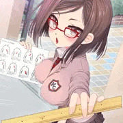 心のチンポジ委員長（キツめの美人JK眼鏡っ娘）