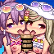 水着姫サーW皮フェラ