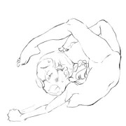 逆エビ反りと福田。