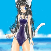 濡れると透ける特殊素材なスク水？