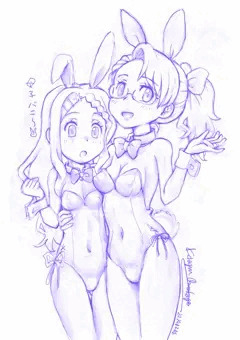 母娘バニー絵
