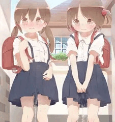 ゆいちゃんとあきえちゃん おもらし