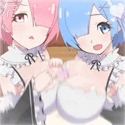 レム&ラム　着衣パイズリ