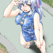 透け透けチャイナで野外露出