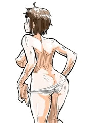 脱ぎかけ尻