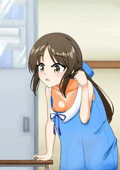 ワンピース胸チラありす