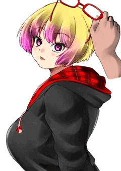 不意打ちで眼鏡取ったら細目を見開いて驚いちゃった女