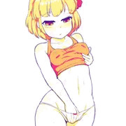 ルーミア 二色刷り風 ペン画