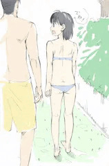 プールサイドで