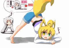 うちの子が例のポーズ