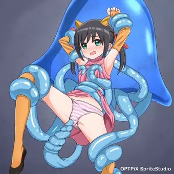 クラゲ触手に絡まれるウリたん