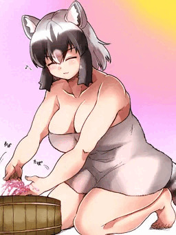 ローションを溶くアライさん