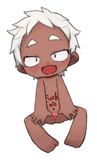 デフォルメ白髪褐色三白眼Ｆｕｃｋｍｅ