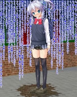 下校中お漏らししちゃった女の子