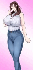 【次回作品CG ＆ 進捗状況】セーラーママン2版の田尻尚子の私服姿と巨尻巨乳の裸体姿。