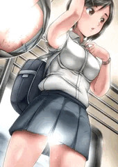 過去絵 女子高生のわき毛！