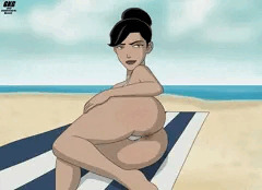 Rebecca on the beach