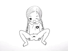 Ｍ字開脚しておまんこ見せてくれるみつあみＪＹ（年中さん）