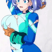戦いの合間でもやはり髪を気にするねじれちゃん。(完成)