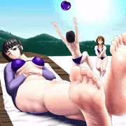 ビーチの妙高4姉妹