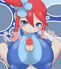 ポケモン_フウロさん着衣パイズリGIF
