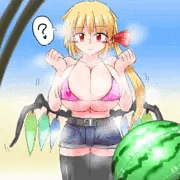 夏の終わりにビキニホットパンツなフランお姉ちゃん