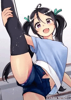 Y字開脚ツインテJCちゃん💕