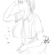 らくがき、もしゃもしゃ