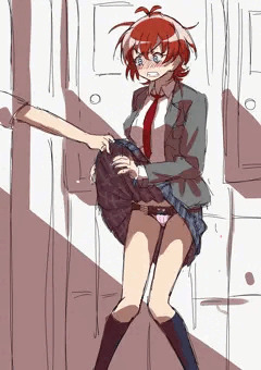 スカートめくり