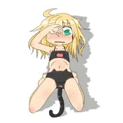 水着を着てるうちのこ