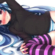 黒セタ縞パンニーソ