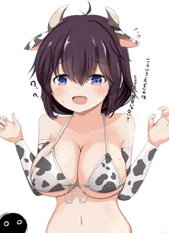 杏里ちゃん牛柄ビキニ
