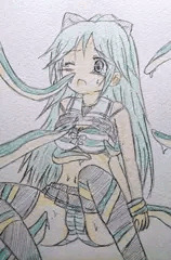 緑の触手に襲われる山風ちゃん。