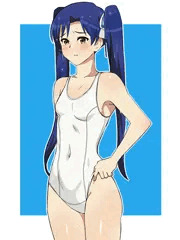 千早　白スクール水着