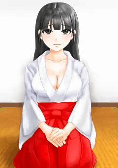 巫女さん、快楽責め