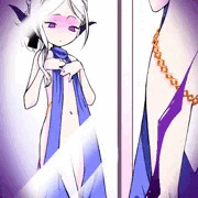 ドレスはアコの。