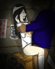 暗い裏路地の陰