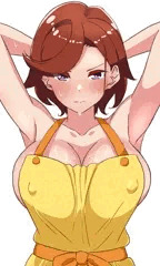 かのんママの裸エプロン