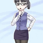 黒メガネの事務員さん