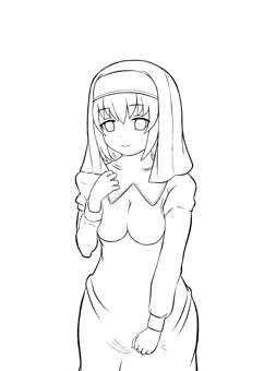 『ハルウル』ユナ_ファンアート線画