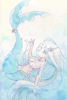 水彩人魚姫