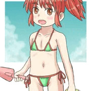 夏の海の幼女さん